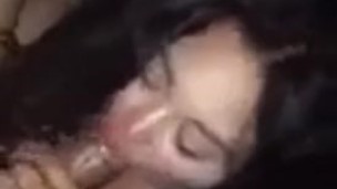 Big Eyed Thick Latina Milf Sucking Big Girthy Dick With A Little Ball Play