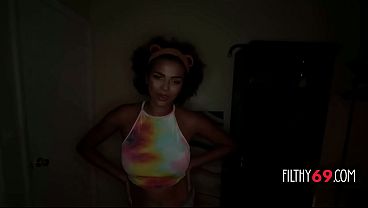 Busty ebony suck and milk her friend’s cock – Alina Ali