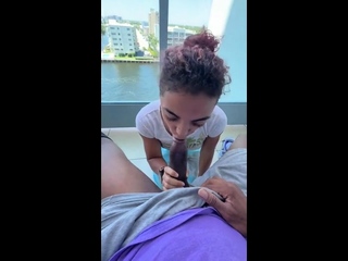 Alice wanted a big cock to suck and a stellar blowjob