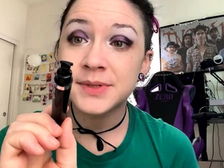 Fetish brunette bitch sucks on cock