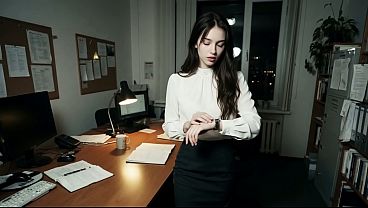 Hot MILF gets penetrated by her boss’s big cock while her husband calls her – AI-generated content