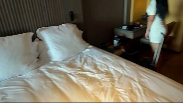 Stepmom Without Panties in the Only Hotel Bed – She Couldn’t Resist His Cock